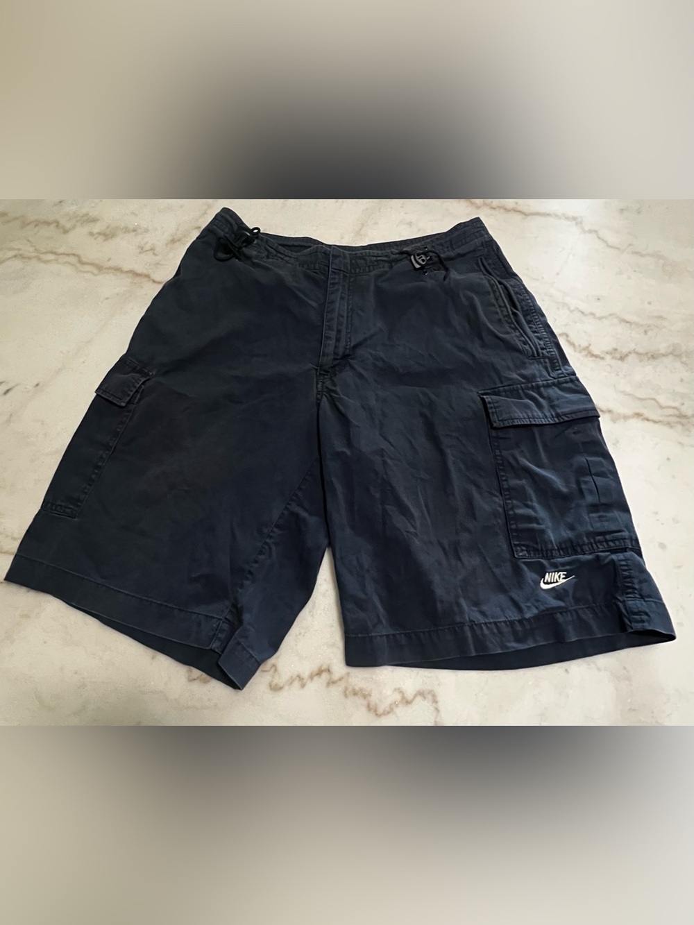 Vintage Nike Y2K Navy Cargo Shorts Men’s Size Small